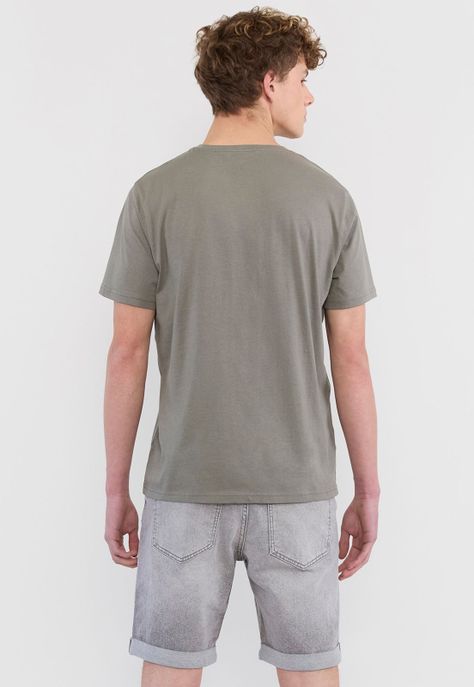 Polera Hombre Lisa R-Neck Ecru Corona-1