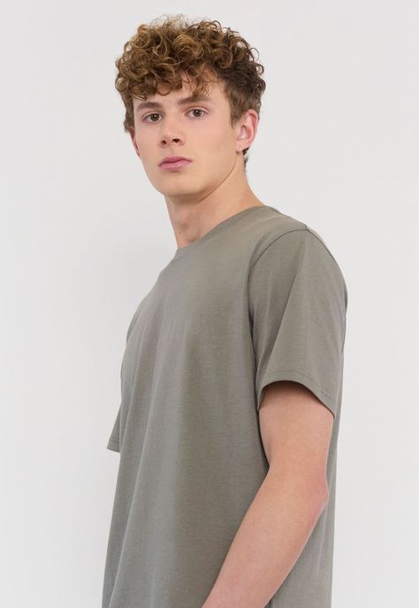 Polera Hombre Lisa R-Neck Ecru Corona-2