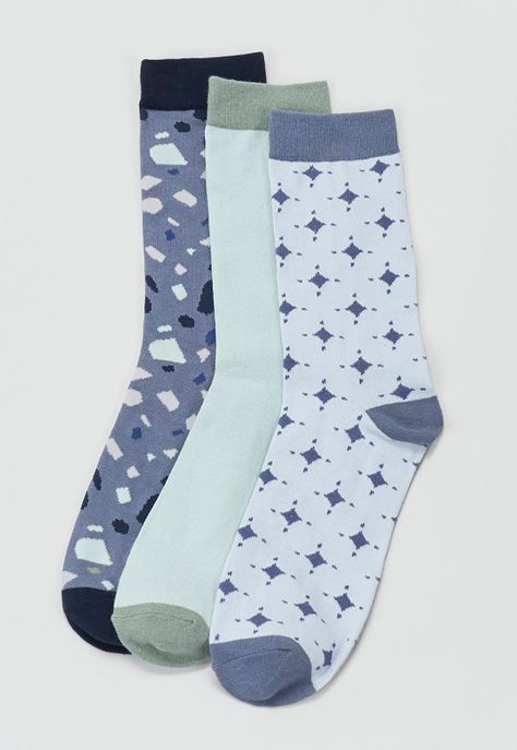 Calcetines Hombre Tripack Print Celeste Corona-0