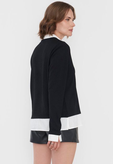 Sweater Mujer Camant Blusa Negro Corona-1