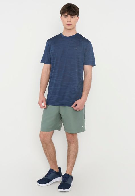 Polera Hombre Deportiva Texturizada Navy Corona-3