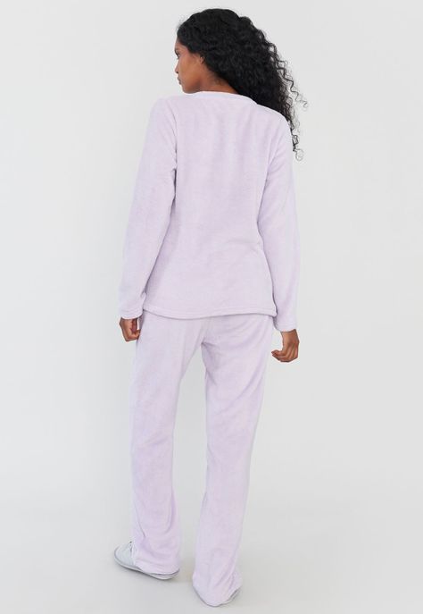 Pijama Mujer Coral Print Lavanda Corona-1