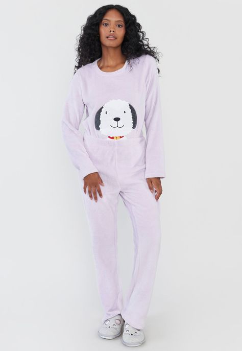 Pijama Mujer Coral Print Lavanda Corona-3
