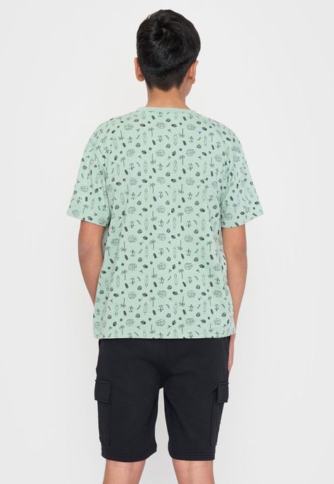 Polera Niño Teen MC Full Bolsillo Aqua Corona-1