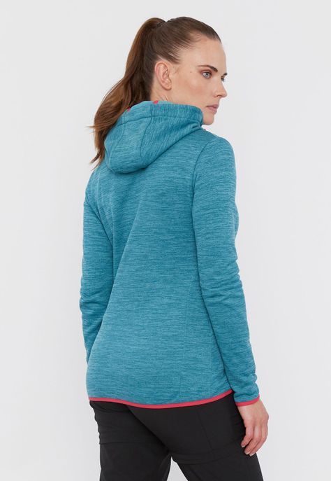 Polerón Outdoor Mujer Waffle Melange Azul Corona-1