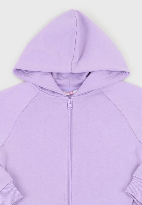 Poleron Niña Kids Full Zipper Lila Corona-2