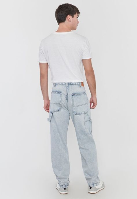 Jeans Hombre Carpenter Celeste Nevado Corona-2