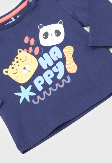 Polera Bebe Niño M/L Focal Navy Corona-3