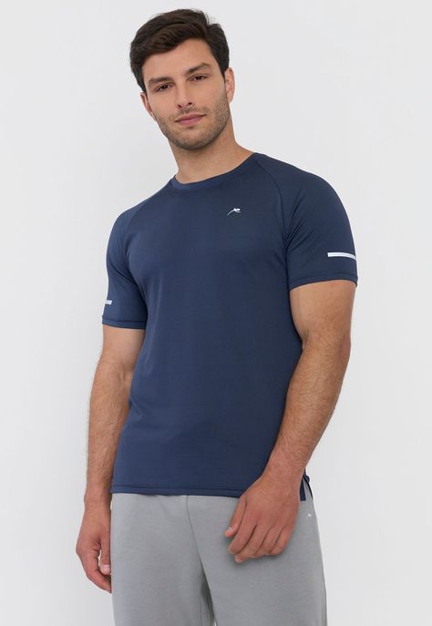 Polera Hombre Deportiva Mesh 2 Navy Corona-0