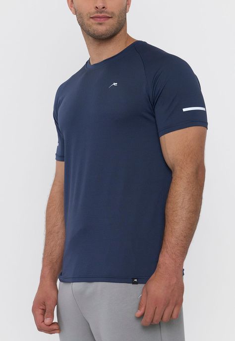 Polera Hombre Deportiva Mesh 2 Navy Corona-2