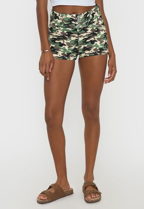 Short Mujer Full Print Verde Corona-1