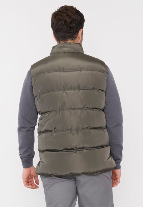 Parka Hombre S/M Cuello Suede Musgo Corona-2
