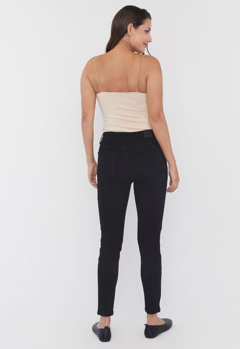 Jeans Mujer Skinny Negro Corona-2