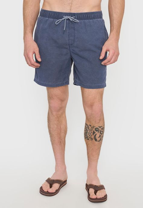 Traje de Baño Hombre Azul Lavado Corona-1