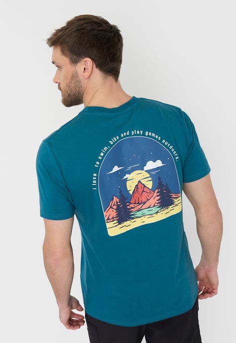 Polera Outdoor Hombre Fun Petrol Corona-2