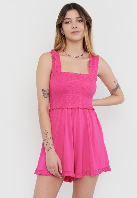 Enterito Mujer Corto Panal Rosado Corona-0