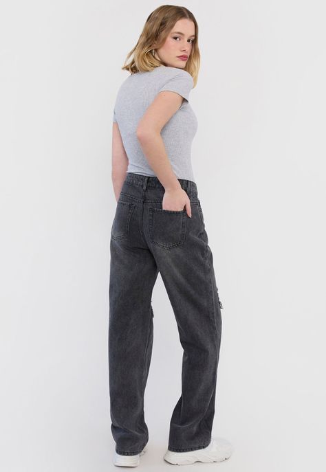 Jeans Roturas Mujer Noventero Azul Claro Corona-2
