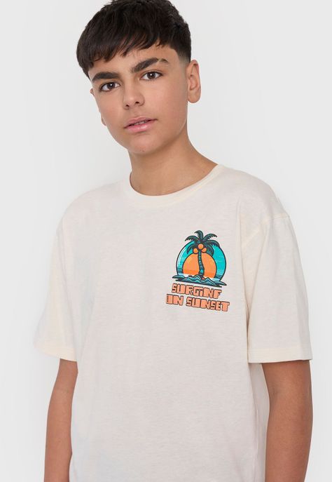 Polera Niño Teen Mc Focal Pecho Crudo Corona-2