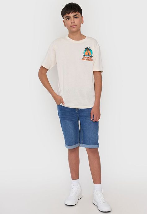 Polera Niño Teen Mc Focal Pecho Crudo Corona-3