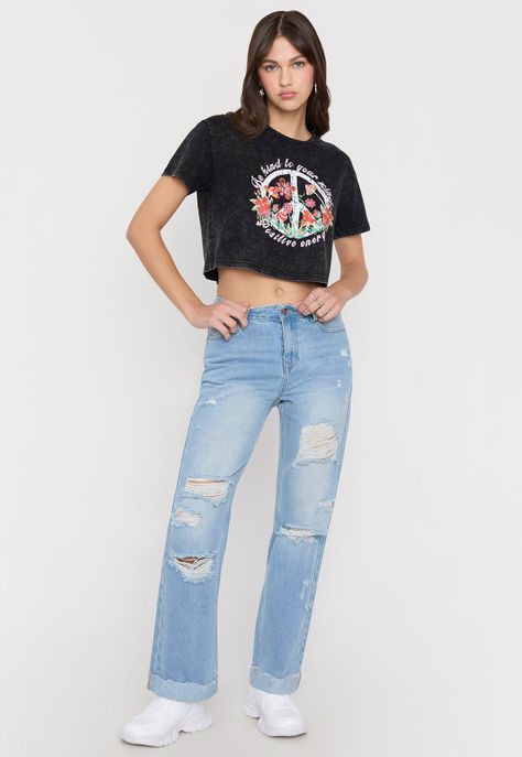 Polera Mujer Fun Crop Negro Corona-3