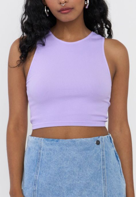Polera Mujer Cuello Halter Sin Mangas Morado Corona-2