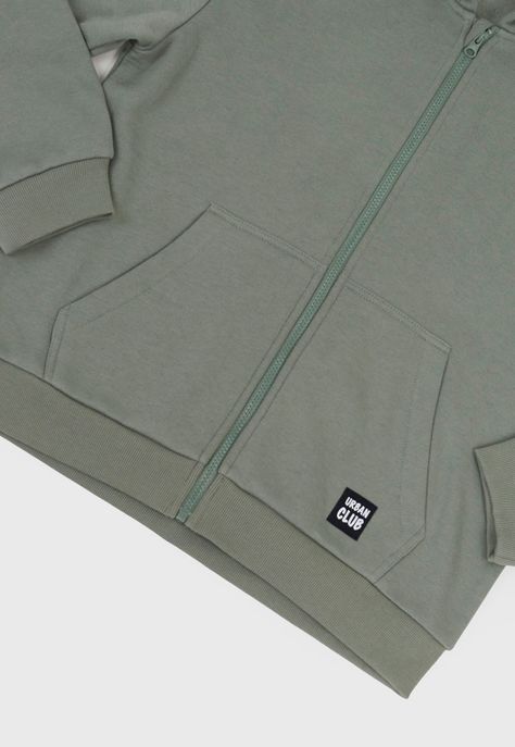 Poleron Niño Teen Zipper Verde Corona-3