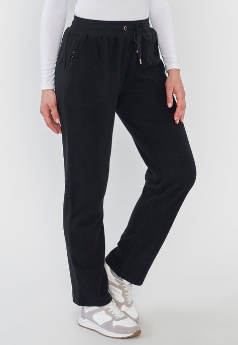 Pantalón Mujer Polar Negro Corona-1