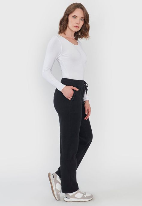 Pantalón Mujer Polar Negro Corona-3