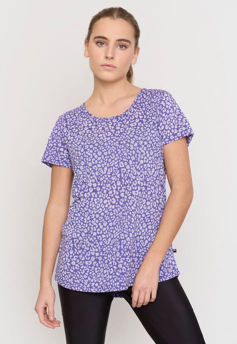 Polera Mujer Deportiva Relaxed Animal Morado Corona-0