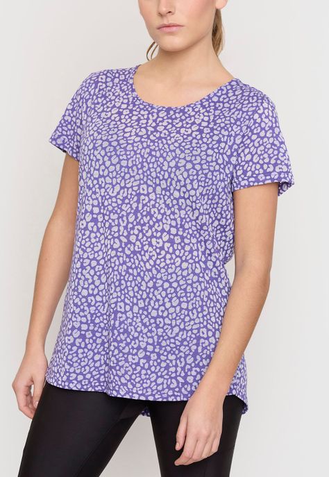 Polera Mujer Deportiva Relaxed Animal Morado Corona-2