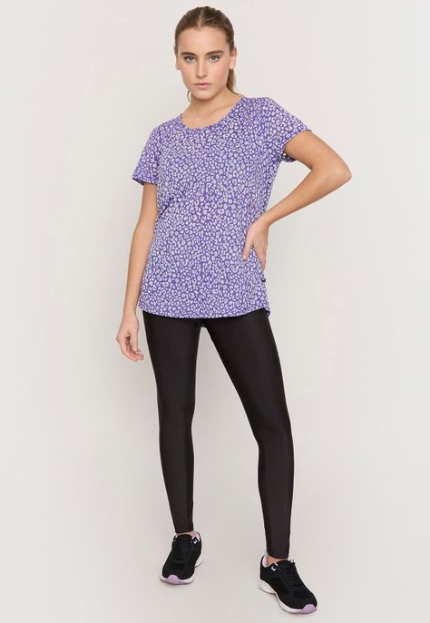 Polera Mujer Deportiva Relaxed Animal Morado Corona-3