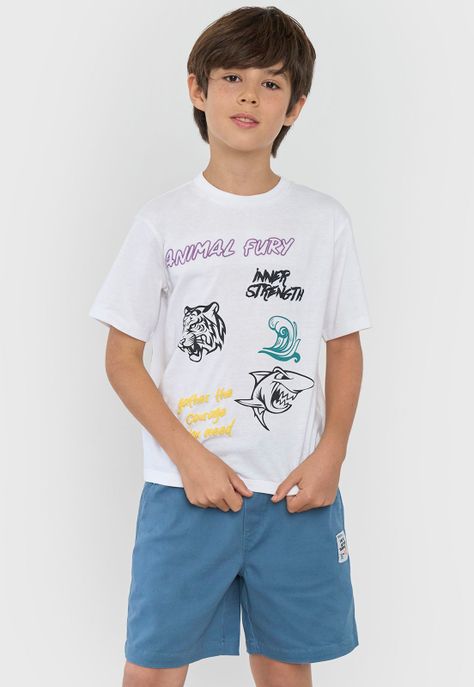 Polera Niño Kids Core Blanco Corona-0