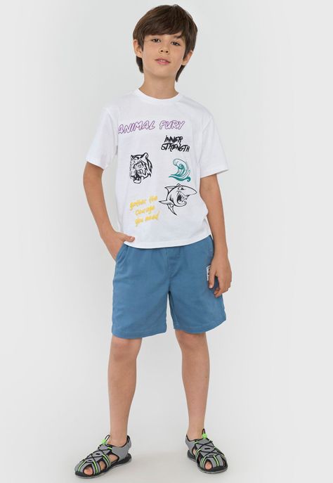 Polera Niño Kids Core Blanco Corona-3