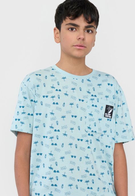 Polera Niño Teen MC Full Bolsillo Verde Corona-2
