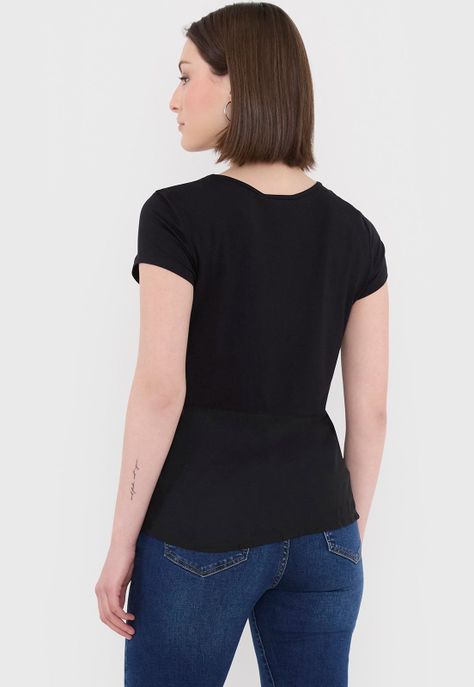 Polera Mujer Viscosa Negro La Vie Est Belle Corona-1
