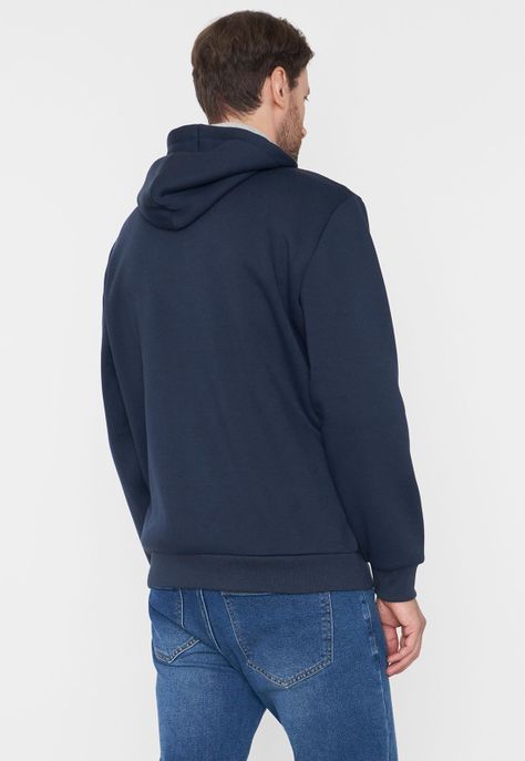 Polerón Hombre Full Zipper Cierre Color Navy Corona-1