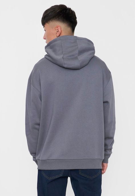 Polerón Hombre Hood Print Asiatico Gris Corona-1