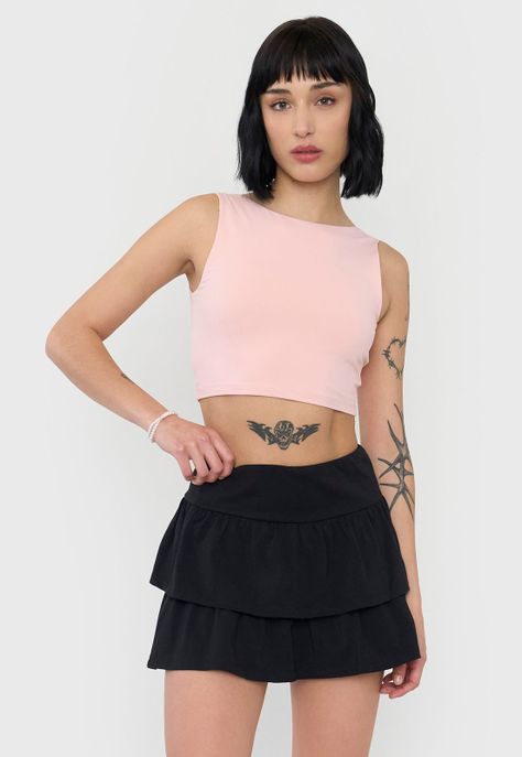 Peto Mujer Espalda Abierta Rosado Corona-0