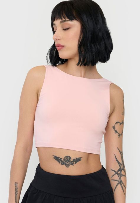 Peto Mujer Espalda Abierta Rosado Corona-2