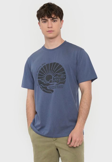 Polera Hombre Fun Summer Azul Claro Corona-0