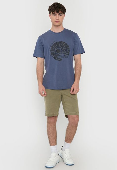 Polera Hombre Fun Summer Azul Claro Corona-3