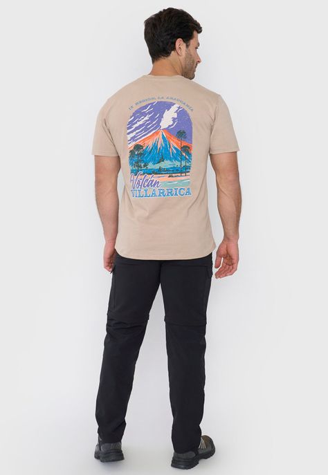 Polera Outdoor Hombre Fun Color Beige Corona-1