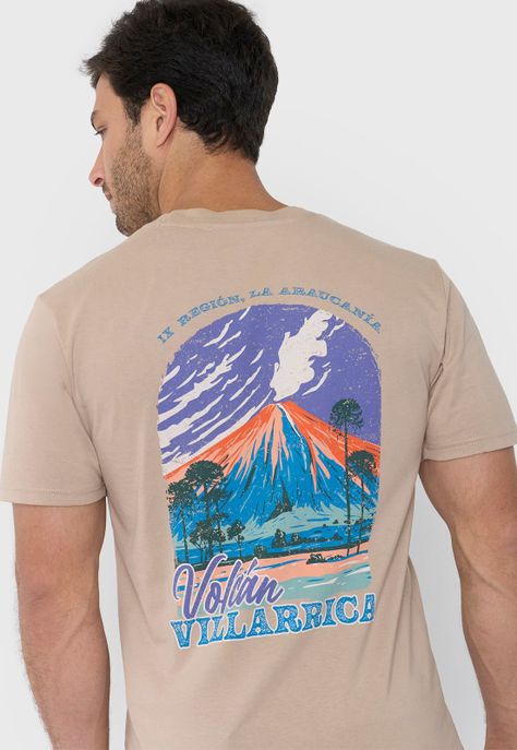 Polera Outdoor Hombre Fun Color Beige Corona-2