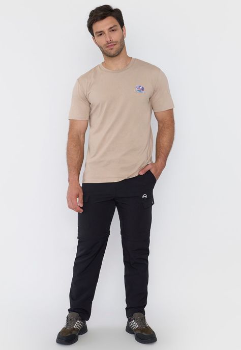 Polera Outdoor Hombre Fun Color Beige Corona-3