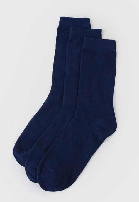 Calcetines Hombre Tripack Navy Liso Corona-0