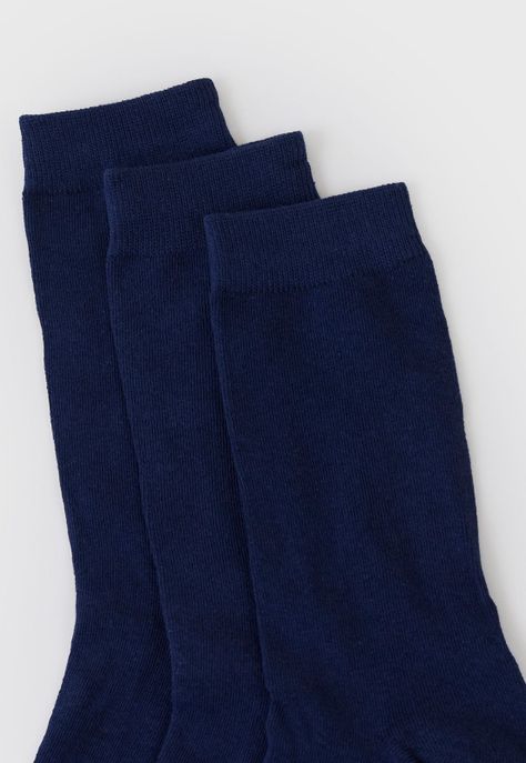 Calcetines Hombre Tripack Navy Liso Corona-1