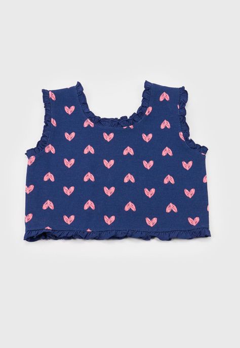 Peto Niña Kids Rib Full Print Navy Corona-0