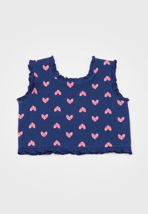 Peto Niña Kids Rib Full Print Navy Corona-1