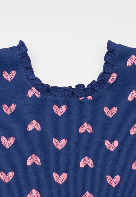 Peto Niña Kids Rib Full Print Navy Corona-2