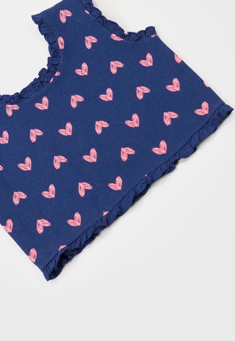 Peto Niña Kids Rib Full Print Navy Corona-3